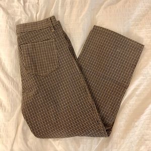 Uniqlo U High Waisted Checkered Straight Pant Sz 8